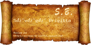 Sóvágó Brigitta névjegykártya