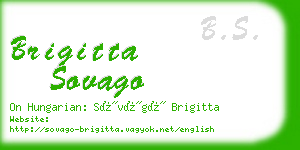 brigitta sovago business card